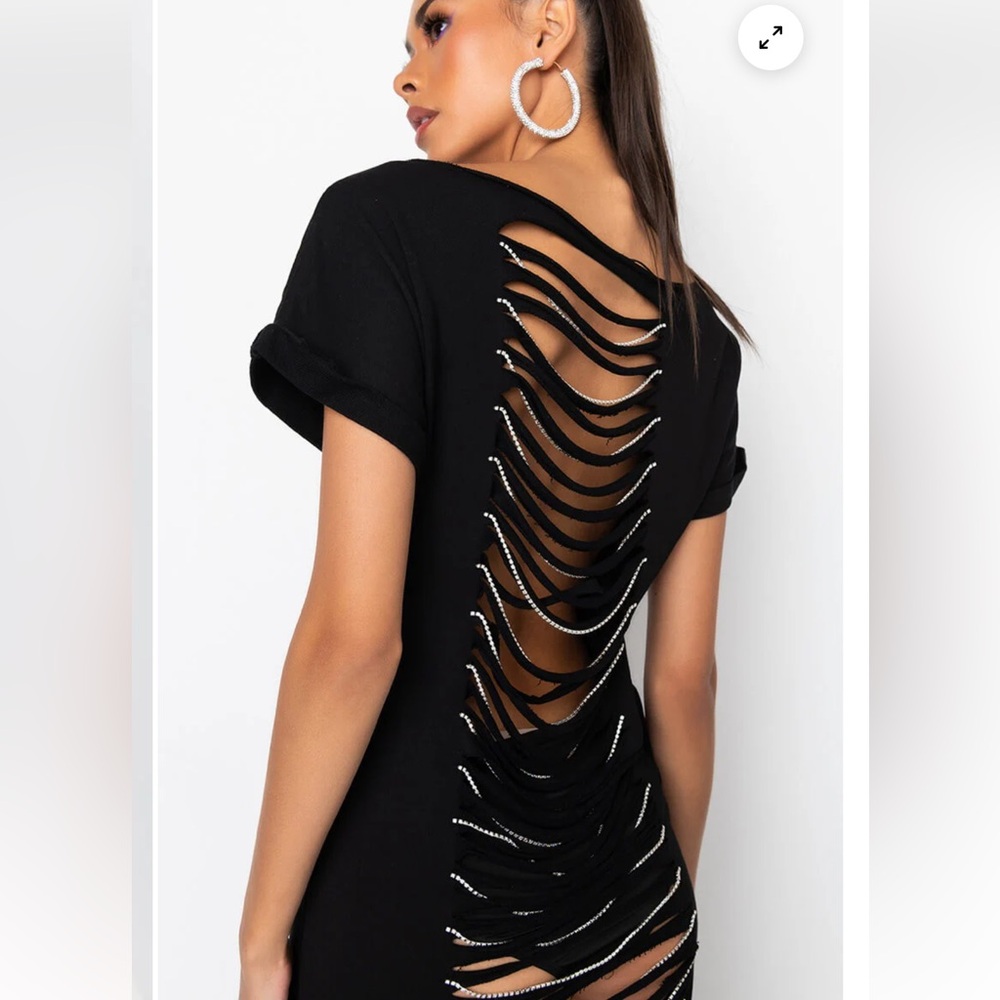 ALL THIS MAXI DRESS WITH DISTRESSED BACK